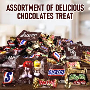 Chocolate Variety Pack – 5 lb Bulk Candy – Stunning Snacks Variety Pack – Bulk Candy Individually Wrapped – M&M's, Twix, MilkyWay and KitKat chocolate bars.