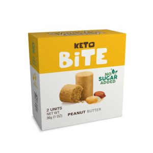 Pasokin Keto Bite Peanut Butter – Healthy Snacks with Zero Sugar Added I Low Carb Gluten-Free, Vegan, Plant-Based Protein, Dairy-Free Energy Bites – Keto Snacks (Peanut Butter)