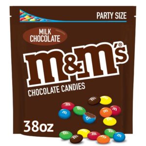 m&m's milk chocolate candies, milk chocolate, 38 oz bag