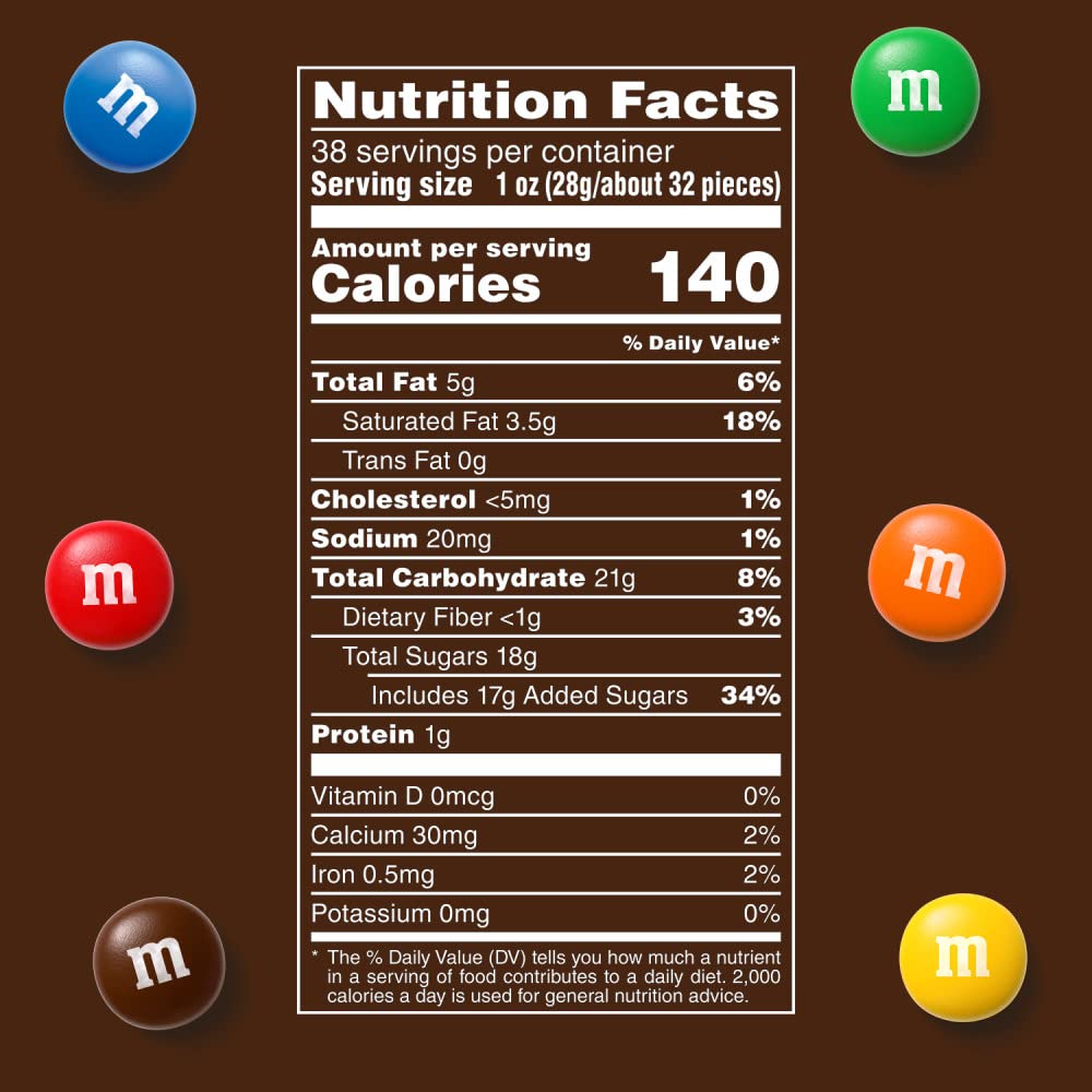 M&M'S Milk Chocolate Candies, Milk Chocolate, 38 Oz Bag