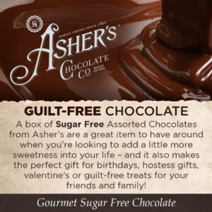 Asher's Sugar Free Chocolate Candy Assortment - Kosher, Keto, Milk & Dark Chocolates (15 pieces, 8 oz.)