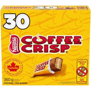 nestle coffin crisp coffee crisp 30x12g snack size bars - imported from canada