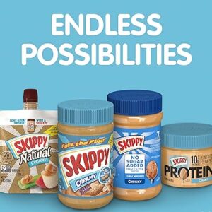 SKIPPY Natural Creamy Peanut Butter Spread Individual Squeeze Packs, 1.15 Ounce (Pack of 64)