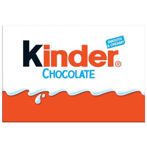 Kinder Chocolate, 18 Four Count Packs, Milk Chocolate Bar with Creamy Milky Filling, Individually Wrapped Candy, 1.8 oz Each