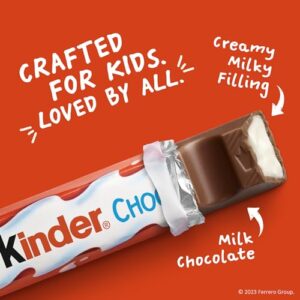 Kinder Chocolate, 18 Four Count Packs, Milk Chocolate Bar with Creamy Milky Filling, Individually Wrapped Candy, 1.8 oz Each