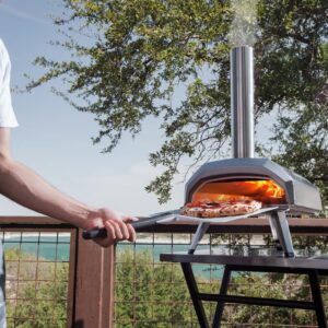 Ooni Karu 12 Multi-Fuel Outdoor Pizza Oven – Portable Wood and Gas Fired Pizza Oven with Pizza Stone, Outdoor Ooni Pizza Oven - Woodfired & Stonebaked Pizza Maker, Countertop Dual Fuel Pizza Oven