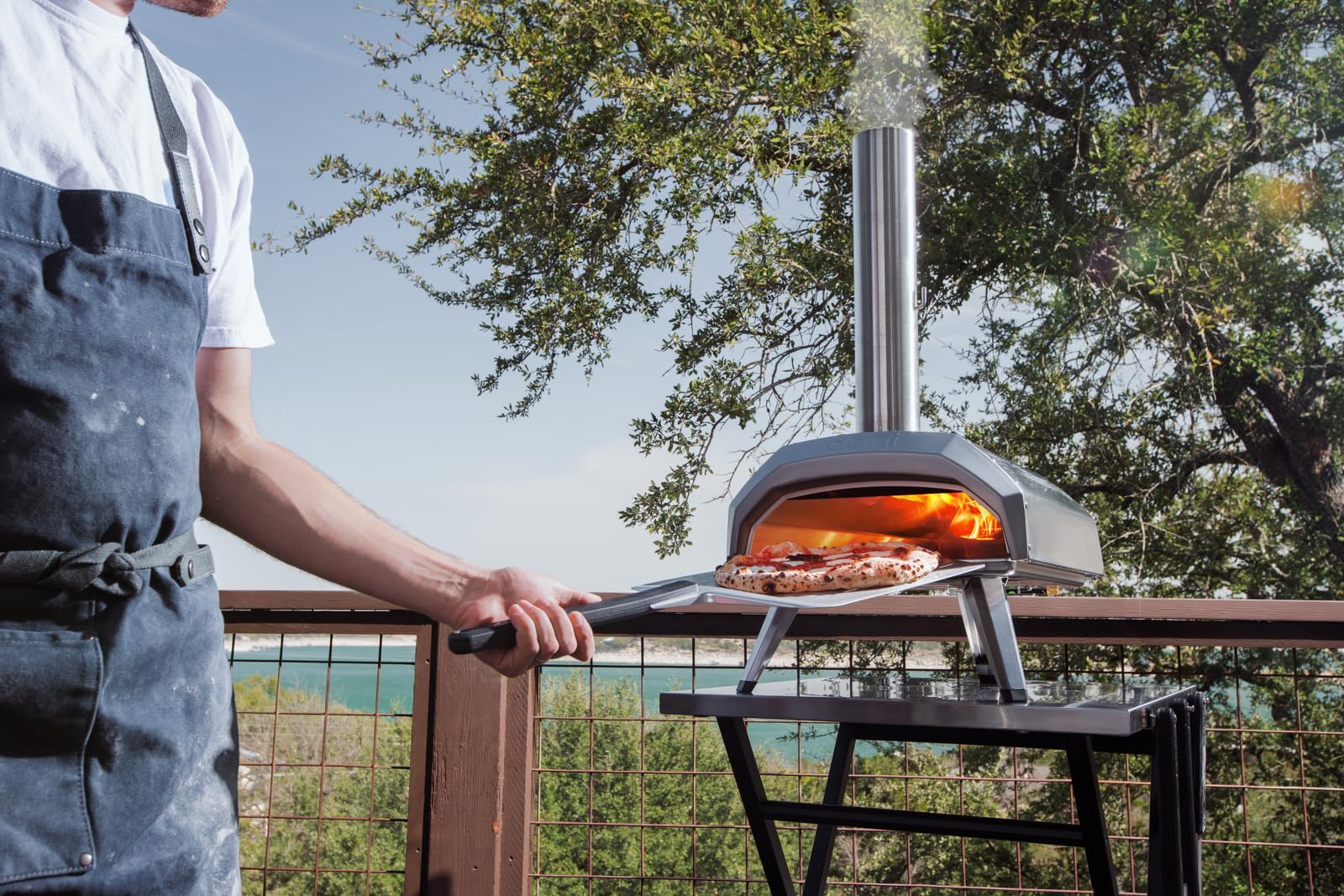 Ooni Karu 12 Multi-Fuel Outdoor Pizza Oven – Portable Wood and Gas Fired Pizza Oven with Pizza Stone, Outdoor Ooni Pizza Oven - Woodfired & Stonebaked Pizza Maker, Countertop Dual Fuel Pizza Oven