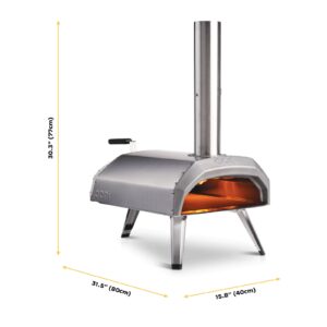 Ooni Karu 12 Multi-Fuel Outdoor Pizza Oven – Portable Wood and Gas Fired Pizza Oven with Pizza Stone, Outdoor Ooni Pizza Oven - Woodfired & Stonebaked Pizza Maker, Countertop Dual Fuel Pizza Oven