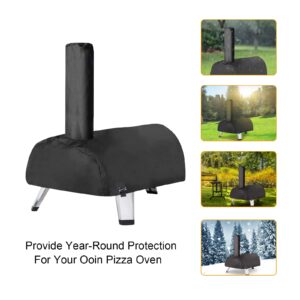 Blackhoso Pizza Oven Cover for Ooni 16" Karu Pizza Oven, 600D Heavy Duty Pizza Oven Cover, Dust-proof, Water-proof and UV-proof