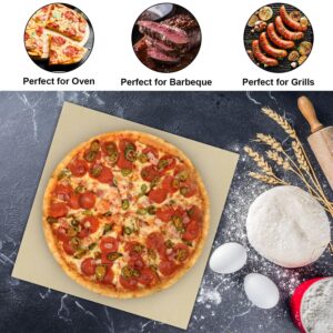 13.2" Square Pizza Stone Replacement for Ooni Koda, Karu & Fyra 12, Ooni 3 Pizza Oven, Big Horn Oven, Cordierite Baking Pizza Stone for Ooni Pizza Stone Accessories, Most Grill & Oven,for Bread &Pizza