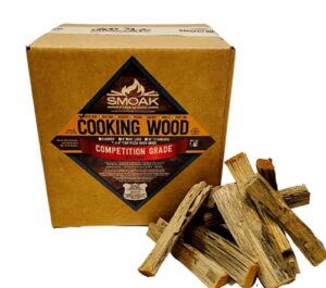 smoak firewood cooking wood mini splits - usda certified kiln dried (cherry, 5-6in tiny pizza oven wood) for portable pizza ovens (729 cubic inches)