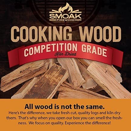 Smoak Firewood Cooking Wood Mini Splits - USDA Certified Kiln Dried (Cherry, 5-6in Tiny Pizza Oven Wood) for Portable Pizza ovens (729 Cubic Inches)