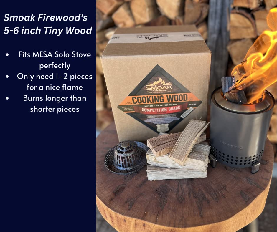 Smoak Firewood Cooking Wood Mini Splits - USDA Certified Kiln Dried (Cherry, 5-6in Tiny Pizza Oven Wood) for Portable Pizza ovens (729 Cubic Inches)