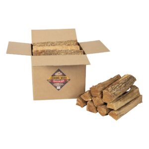 Smoak Firewood 16inch Length Premium Cooking Wood & Firewood Logs – Used for Grills, Smokers, Pizza ovens, stoves, firepits or fireplaces – USDA Certified Kiln Dried (Cherry – 60-70lbs 16inch Wood)