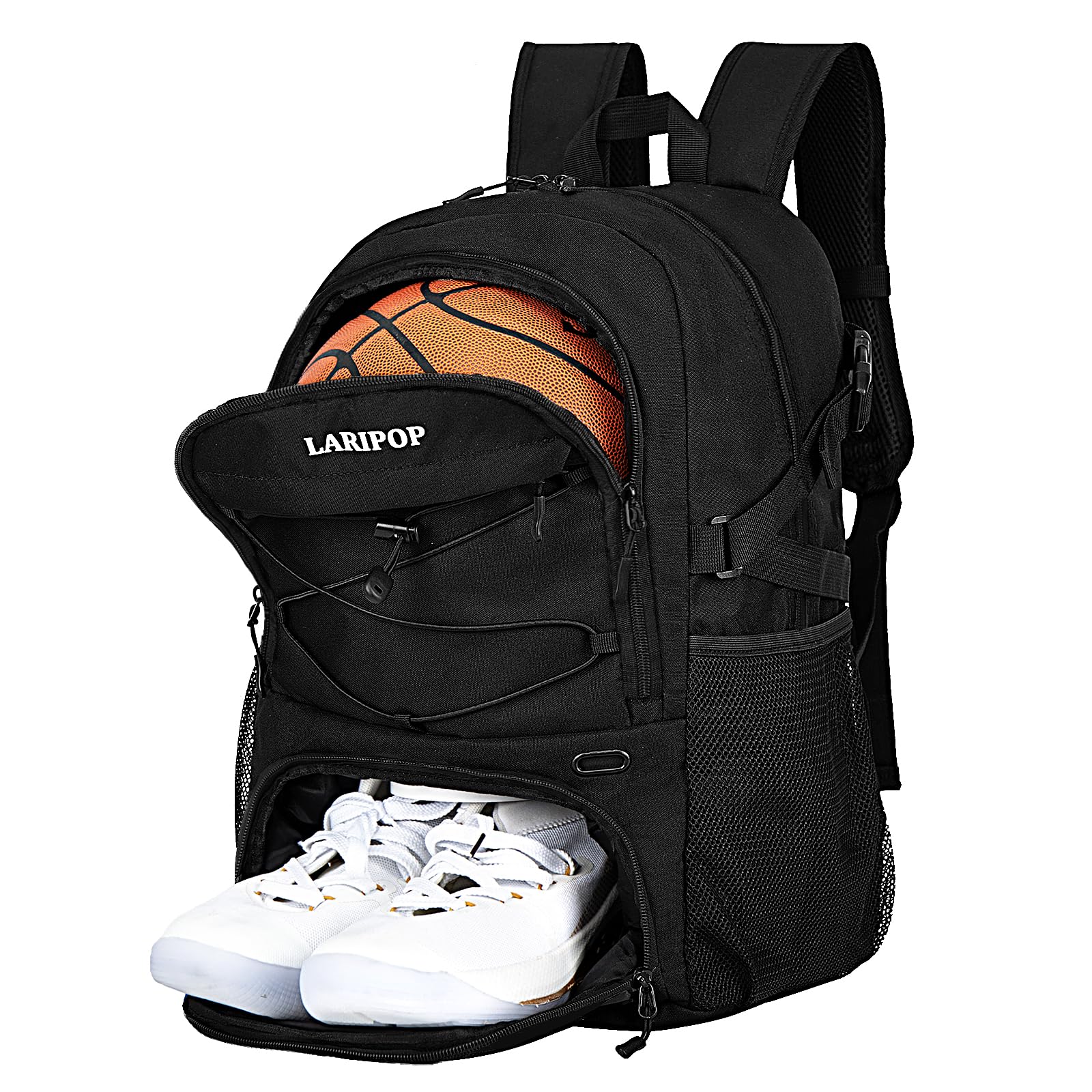 LARIPOP Basketball Bag-Youth Basketball Backpack for Men&Women, Soccer Volleyball Bag with Separate Ball Holder & Shoes Compartment