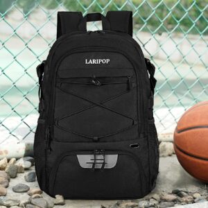 LARIPOP Basketball Bag-Youth Basketball Backpack for Men&Women, Soccer Volleyball Bag with Separate Ball Holder & Shoes Compartment