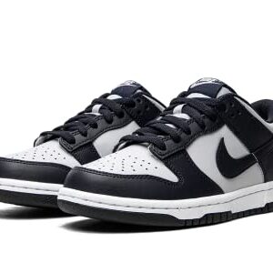 Nike Boy's Youth Dunk Low GS shoe, Wolf Grey/Dark Obsidian, 7 Big Kid