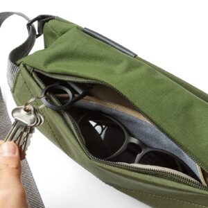 Bellroy Mini Sling Slim Shoulder Bag for Men and Women, Lightweight, Water Resistant, Multiple Organisation Compartments - Ranger Green