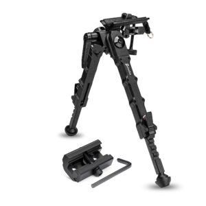 zeadio pivot tiltable bipod with sling mount and adapter for picatinny weaver rail, 7 to 10 inches (f19s)