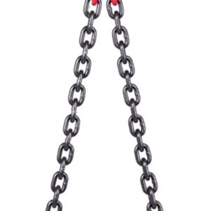 Chain Sling 2/5Inch X 5 Ft 4410lb Double Leg with Sling Hooks Chain Slings Adjusters Grade 80Alloy Steel Engine Chain Hoist Lifts【2 Ton】