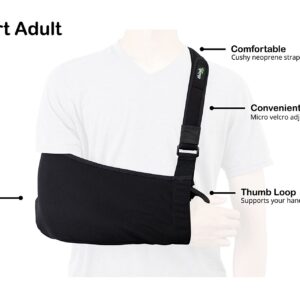 Think Ergo Arm Sling Sport Adult - Lightweight, Medical Sling Arm, Shoulder & Rotator Cuff Support