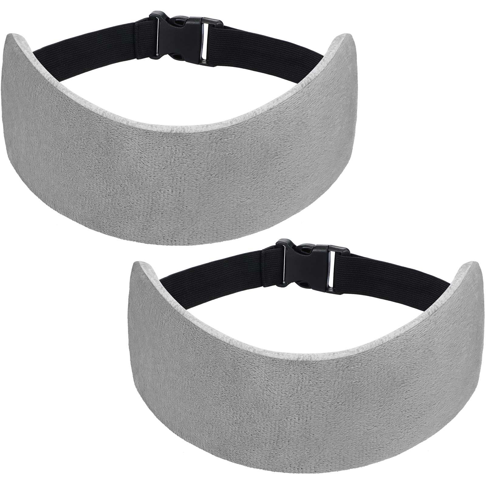 JenPen 2 Sets Headrest Travel Pillow Neck Pillow for Airplane Travel Functional Airplane Head Straps Neck Brace for Sleeping on Airplane Car (Gray)