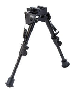 caldwell xla fixed pic rail bipod 6" - 9" with collapsible design, non-slip feet and notched legs for outdoor, range, shooting and hunting