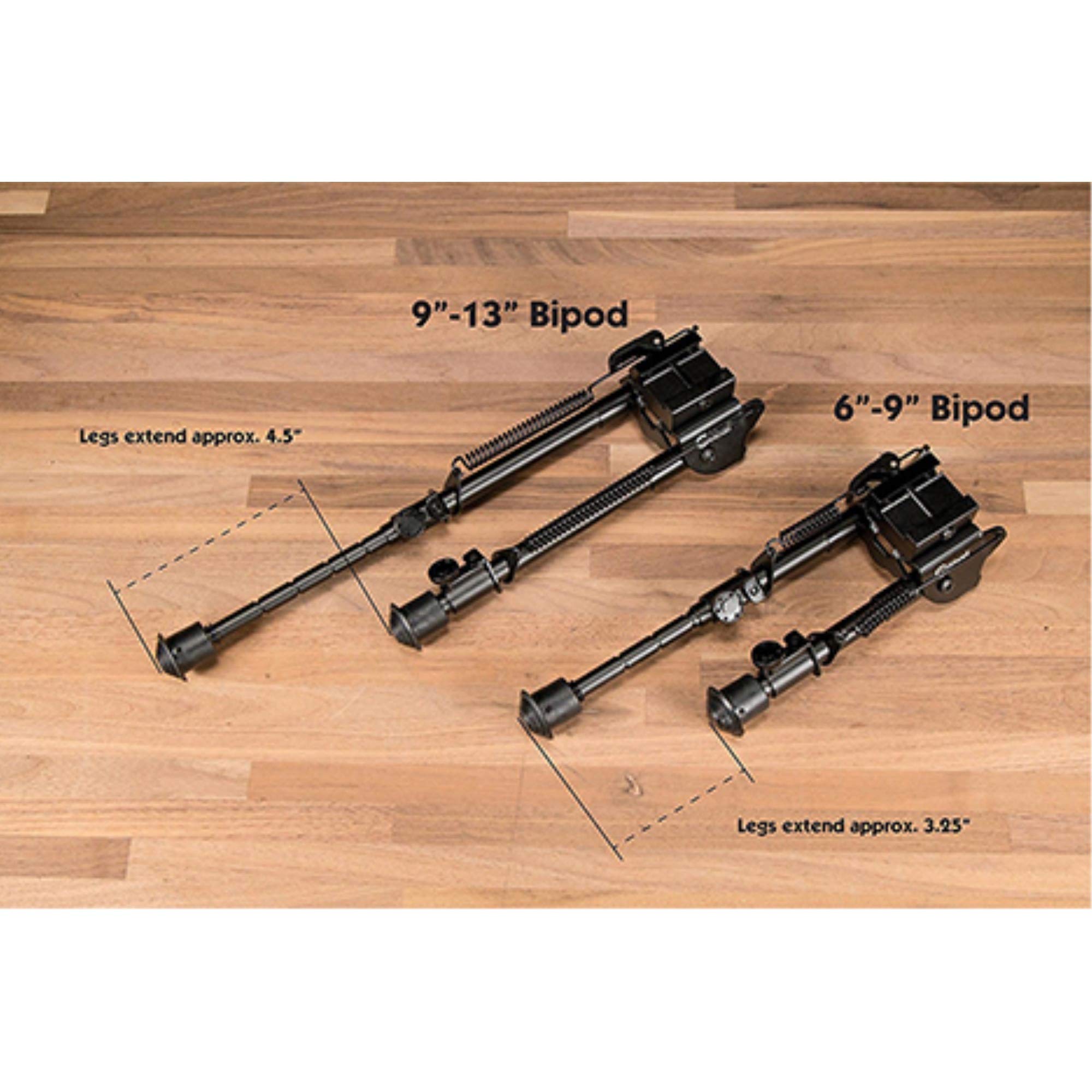 Caldwell XLA Fixed Pic Rail Bipod 6" - 9" with Collapsible Design, Non-Slip Feet and Notched Legs for Outdoor, Range, Shooting and Hunting