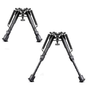 Zeadio 6-9 Inches Carbon Fiber Tactical Bipod, Spring Return Bipod with Sling Mount and 20mm Picatinny Weaver Rail Mount