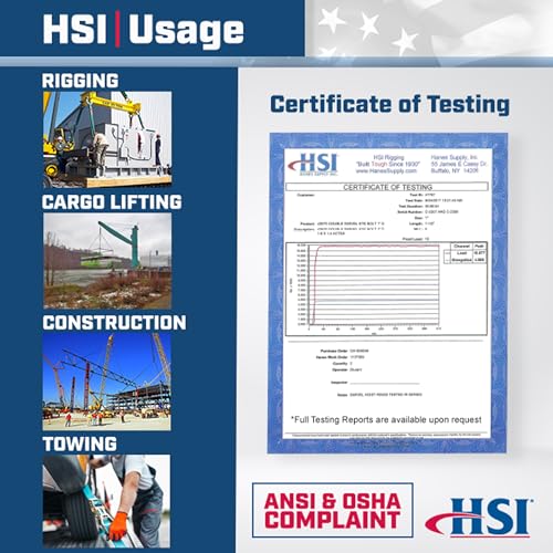 Two Ply 5" x 16' Endless Nylon Type 5 Sling | EN2-805 | | 24,500 Lb. Vertical Capacity | Hanes Supply (HSI) Heavy Duty Rigging Equipment for Lifting and Towing