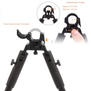 Nabila Clamp-on Bipod for Rifles/Gun Holders 6-9 inch Folding Hard Bipod Adjustable Height Rubber Feet Metal Universal Mount