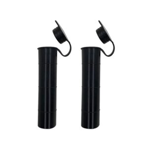 2 Pieces Fishing Rod Holder Inserts Rubber Inner Sleeve 0 Degree Fishing Rod Holder Inner Tube Liner Fishing Rod Holder Inner Sleeve Tube Rubber Inner Tube Sleeve Cover, Black