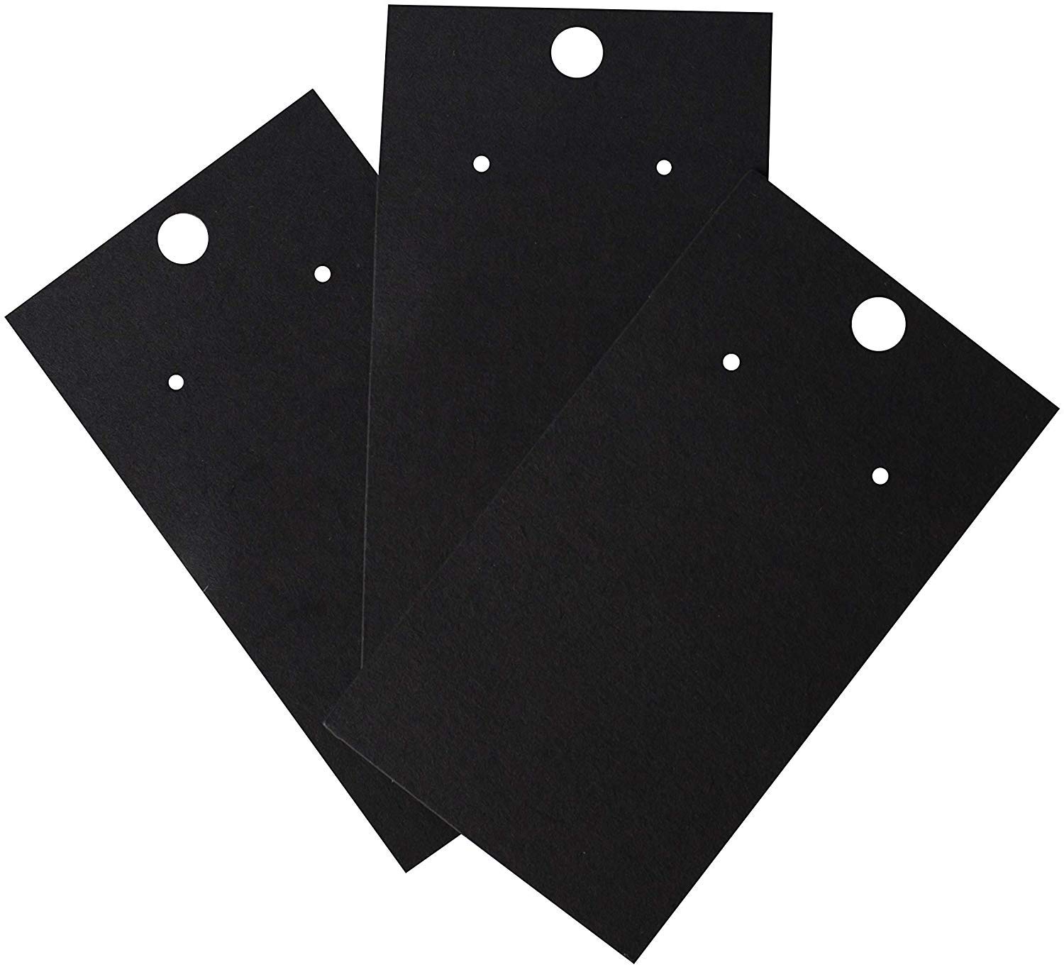 250 Pack Earring Cards - Earring Card Holder - Custom Earring Cards for Earring Display - Hanging Earrings - Bulk Earring Cards - 2 x 3.5 Inches - Black (Pack of 250)