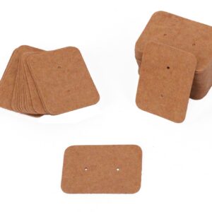 TIAMALL 300 PCS Earring Display Cards Kraft Paper Earrings Tags Ear Stud Earring Card (Brown)