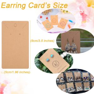 ovsor 350pcs Earring Display Cards - 3.5 x 1.96 Inches Sturdy Earring Cards for Earrings Necklace Jewelry Displaying