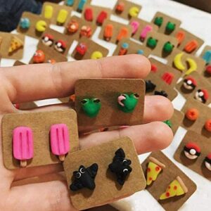 G2PLUS 200PCS Earring Display Cards, Kraft Paper Earrings Holder Card, 1.10" x 1.57" Ear Stud Earring Card for Handmade Earrings, Studs Selling and Small Jewelries (Brown)