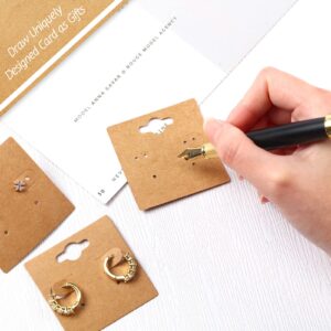 300 Pcs Paper Earring Cards for Selling Stud Kraft Earring Display Cards with 6 Holes Jewelry Display Blank Earring Packaging for Jewelry Crafts Hanging Display Retail