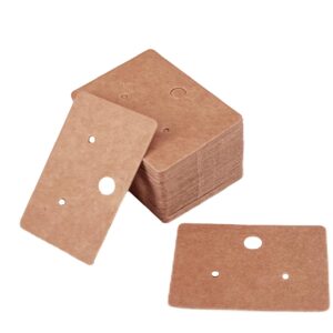 TIAMALL 200 PCS Earring Cards Earring Card Holder Hanging Earrings Card Earring Display Cards Kraft Paper Tags Earring Packaging (Brown)