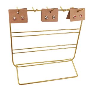 TIAMALL 200 PCS Earring Cards Earring Card Holder Hanging Earrings Card Earring Display Cards Kraft Paper Tags Earring Packaging (Brown)