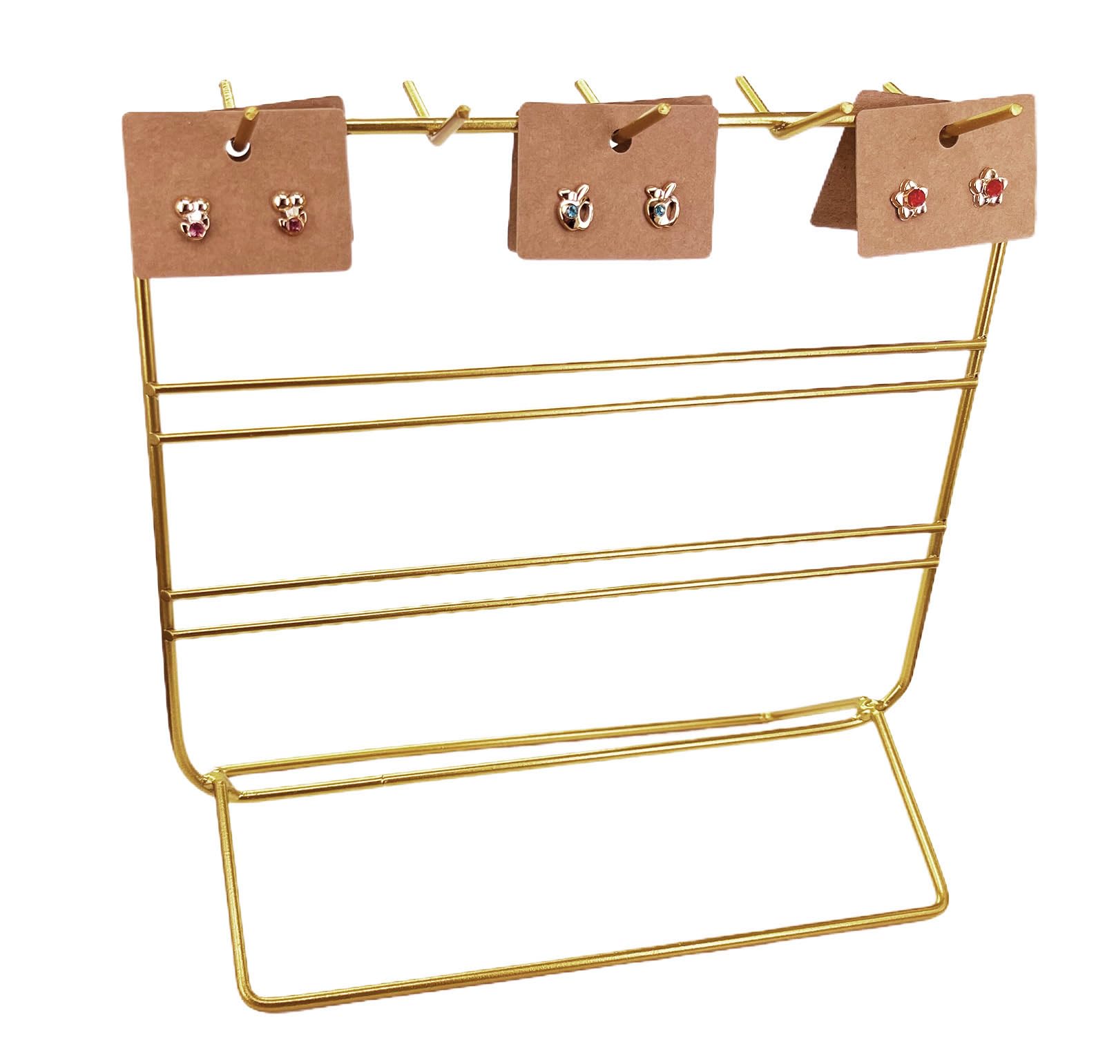 TIAMALL 200 PCS Earring Cards Earring Card Holder Hanging Earrings Card Earring Display Cards Kraft Paper Tags Earring Packaging (Brown)