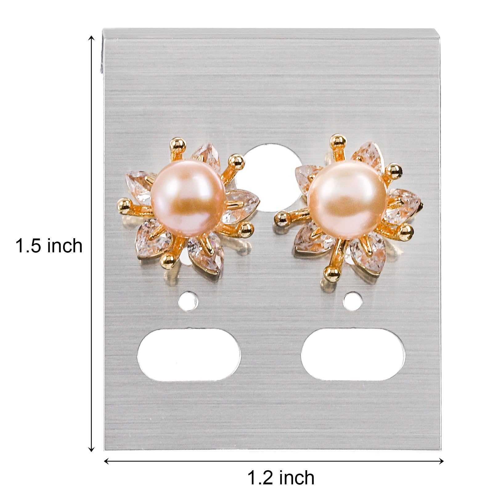 Lawei 500 Pack Hanging Earring Cards Earring Card Holder, Plain 1.2" x 1.5" Earring Display Holder with 6 Holes for Ear Studs, Bulk Plastic Earring Display Cards for Selling