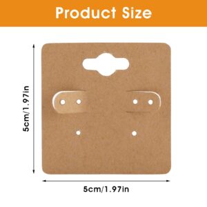 100 Pcs Earring Cards for Selling Hanging Earring Display Cards Kraft Paper Earring Card Holder Blank Paper Cards with 6 Holes Cardboard Earring Holders for Selling Earring DIY Crafts Retail