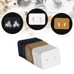 300 Pieces Earring Cards Earring Display Cards with 300 Pieces Clear Cellophane Bags 300 Pieces Earring Back and Plastic Earring Storage Containers for Jewelry Making