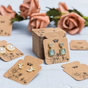 200Pack Bottle Shape Earring Display Cards Earring Display Cards Sets Earring Packing Holder Cards Jewelry Packing For Earring Jewelry Packing