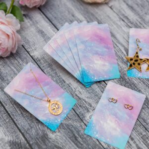 Lamantery Clouds Necklace Card Earring Cards for Display Jewelry Display Hanging Card Hang Tag 100Pack 3.5“ x 2.4"