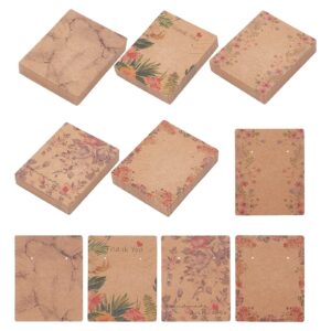 FINGERINSPIRE 150 pcs Flower Patterns Jewelry Display Cards Necklace Display Cards Cardboard Display Hanging Cards for Earrings, Necklaces, Bracelets(2.5x2inch)