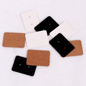 100pcs Kraft Paper Earring Ear Studs Hanging Display Holder Hang Cards 25x35mm