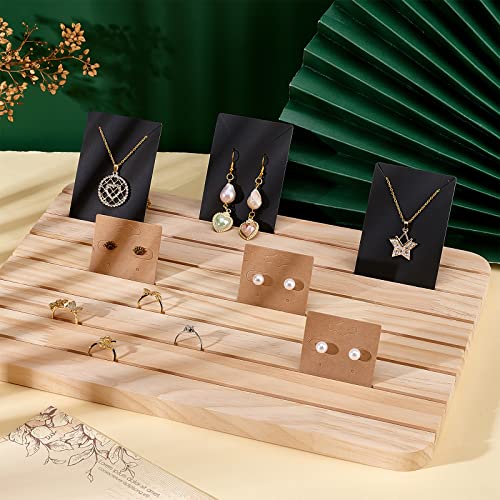 PH PandaHall Jewelry Display Stand, Wood, 13x9 Inch, Business Card Holder, Organizer, Table Displays for Selling Earring Showing