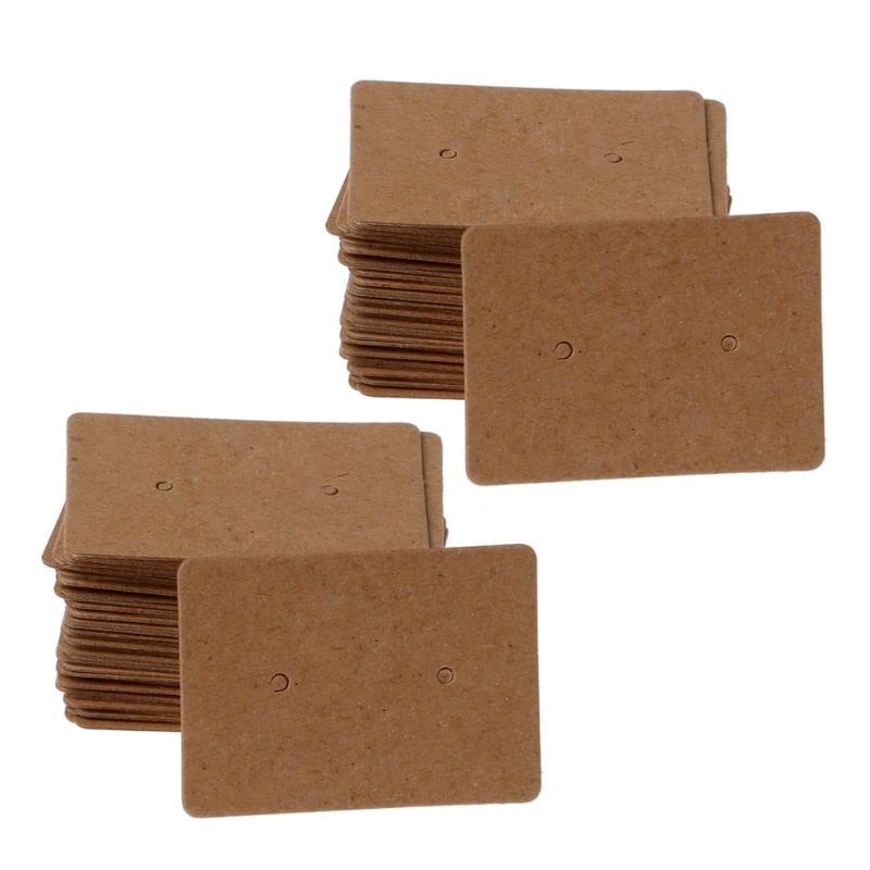 Earring Dangler,100Pcs/Set Kraft Paper Cards Earrings Ear Studs Display Jewelry Packaging Cards