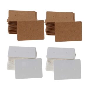 Earring Dangler,100Pcs/Set Kraft Paper Cards Earrings Ear Studs Display Jewelry Packaging Cards